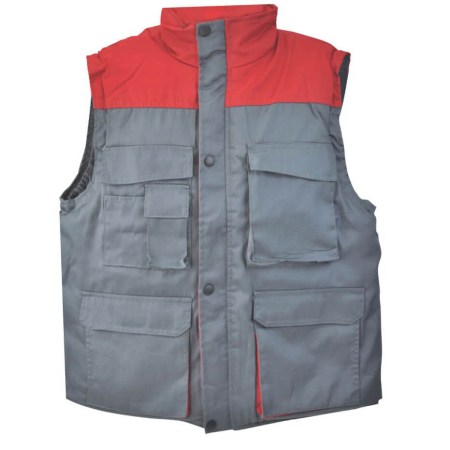 Γιλέκο δίχρωμο M 17010 γκρι-κοκκινο